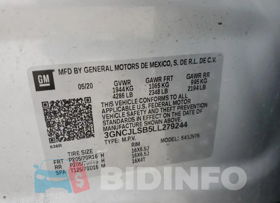 3GNCJLSB5LL279244 Photo# 13