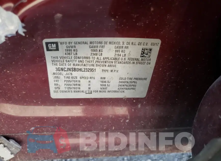 3GNCJNSB0HL232951 Photo# 13