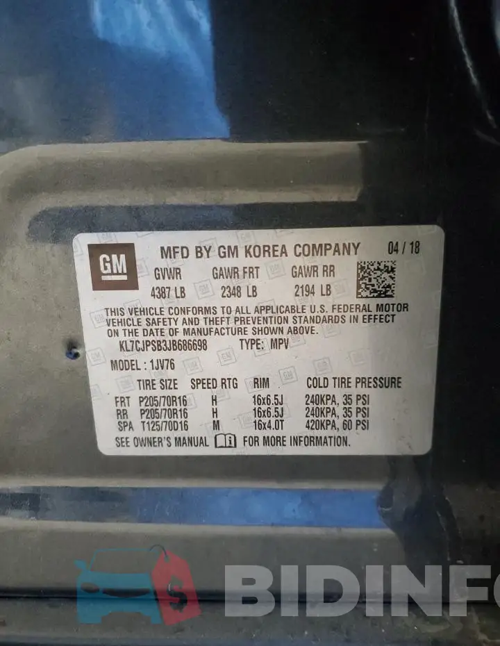 KL7CJPSB3JB686698 Photo# 13