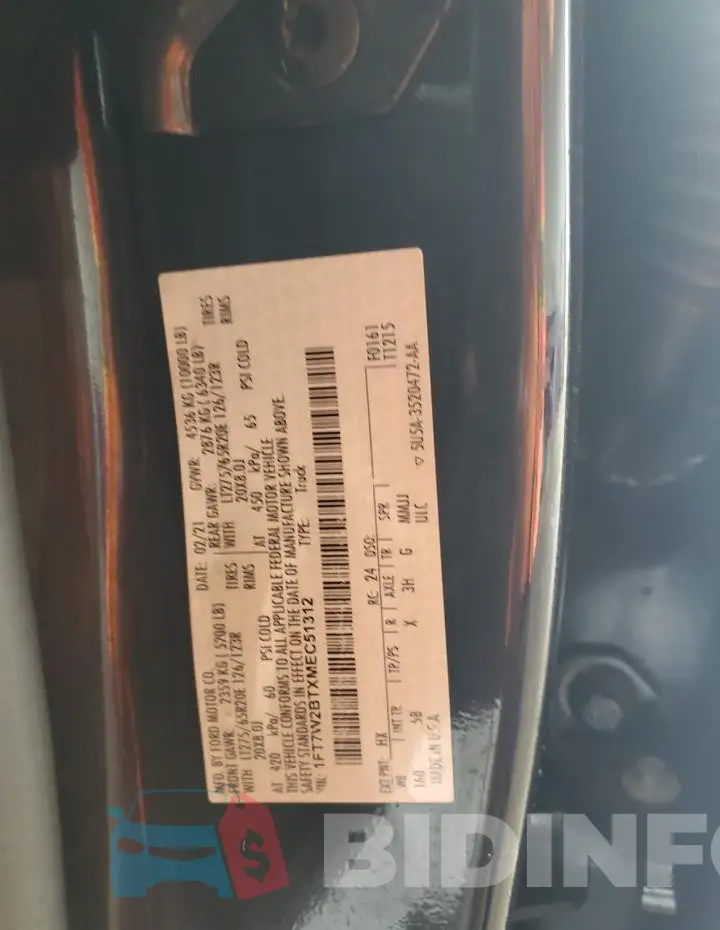 1FT7W2BTXMEC51312 Photo# 12