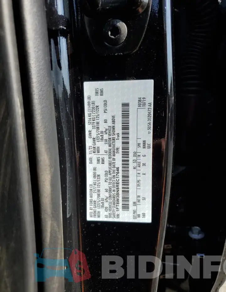 1FT8W3BN8REC17646 Photo# 12