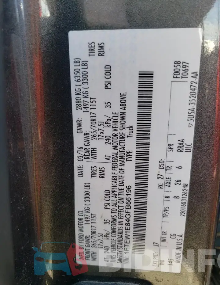 1FTEW1E84GFB66196 Photo# 12