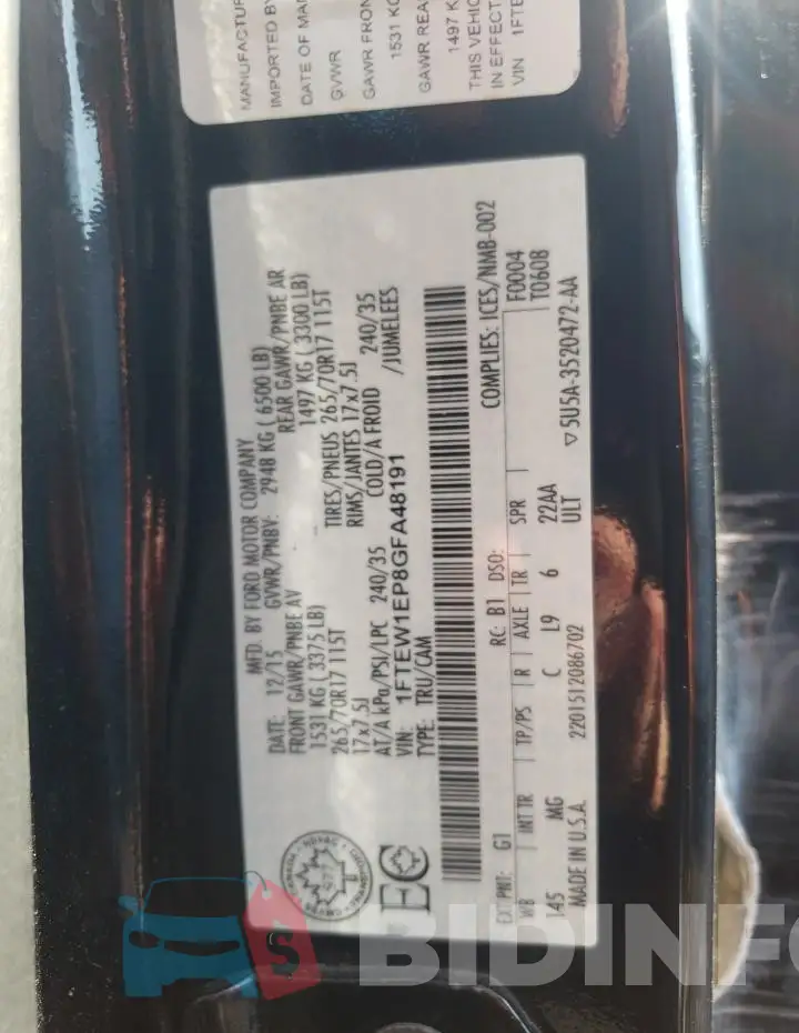 1FTEW1EP8GFA48191 Photo# 12