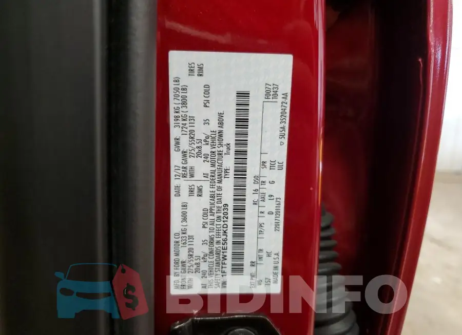 1FTFW1E56JKD12039 Photo# 12