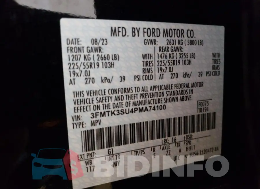 3FMTK3SU4PMA74100 Photo# 12