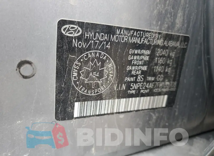 5NPE24AF7FH135708 Photo# 12