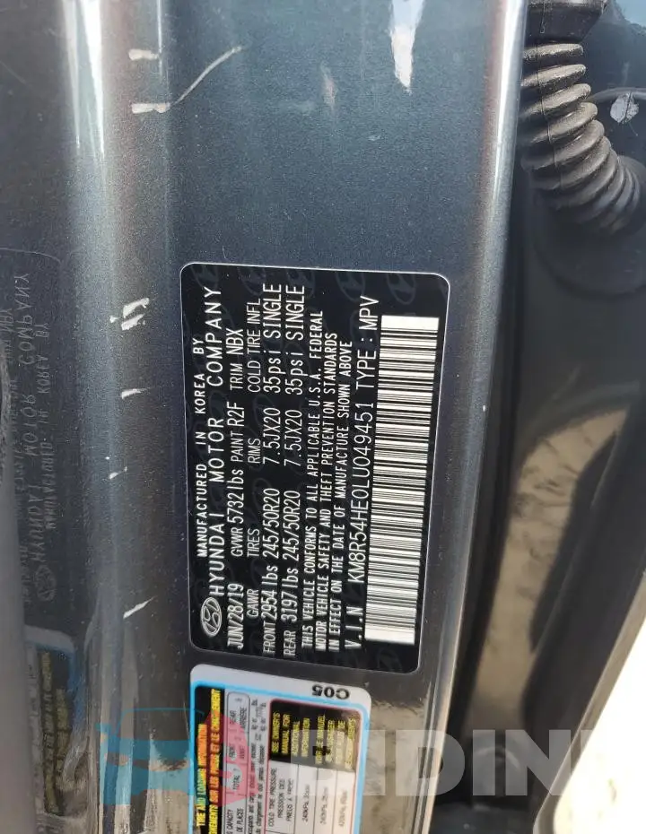 KM8R54HE0LU049451 Photo# 14