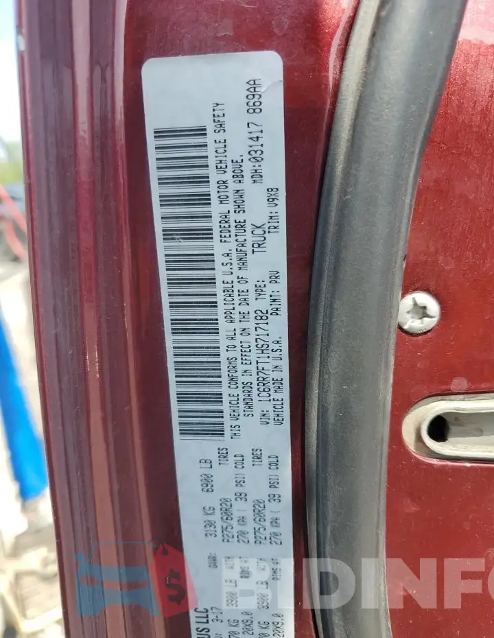 1C6RR7FT1HS717182 Photo# 12