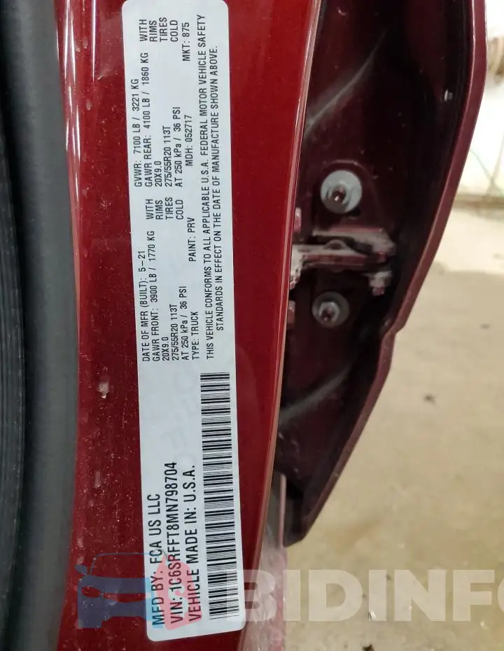 1C6SRFFT8MN798704 Photo# 12