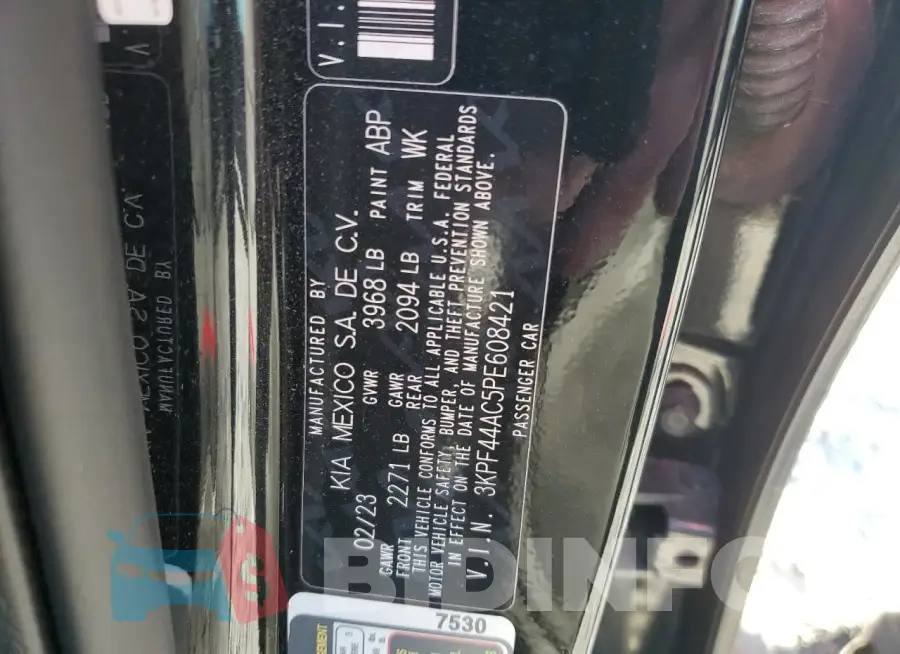 3KPF44AC5PE608421 Photo# 12