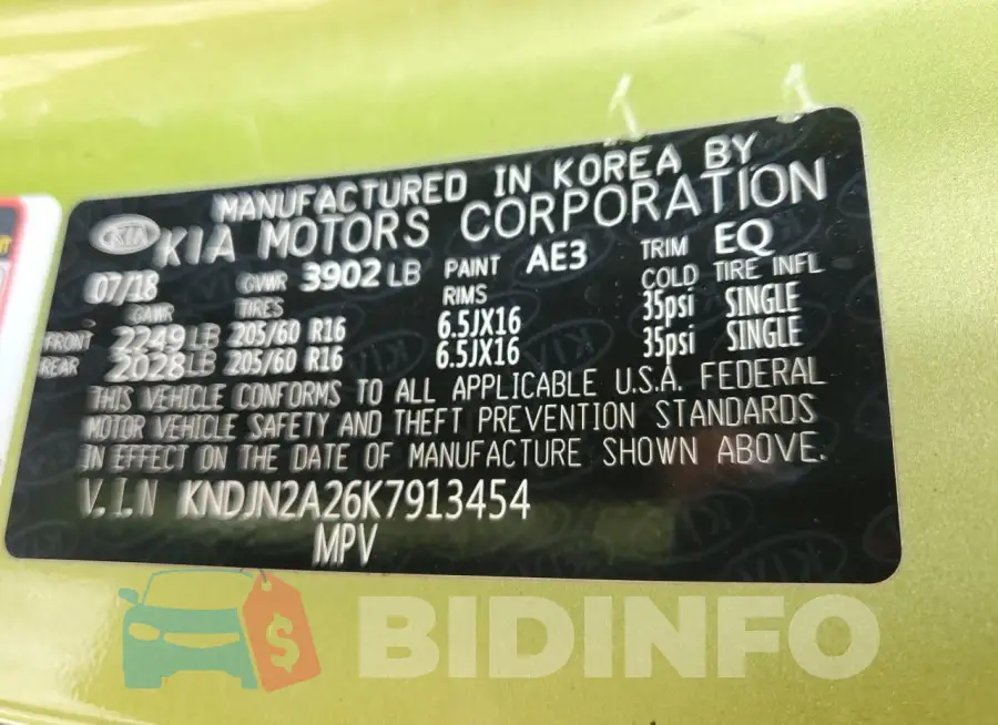 KNDJN2A26K7913454 Photo# 13