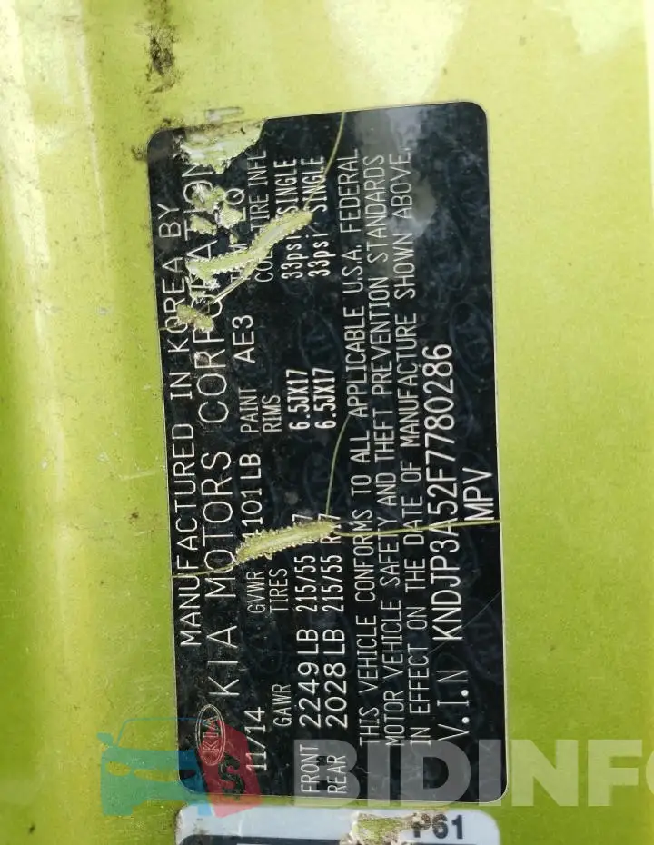 KNDJP3A52F7780286 Photo# 12