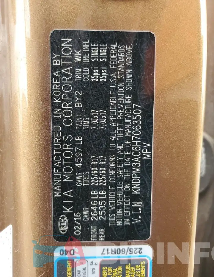 KNDPM3AC6H7063507 Photo# 12