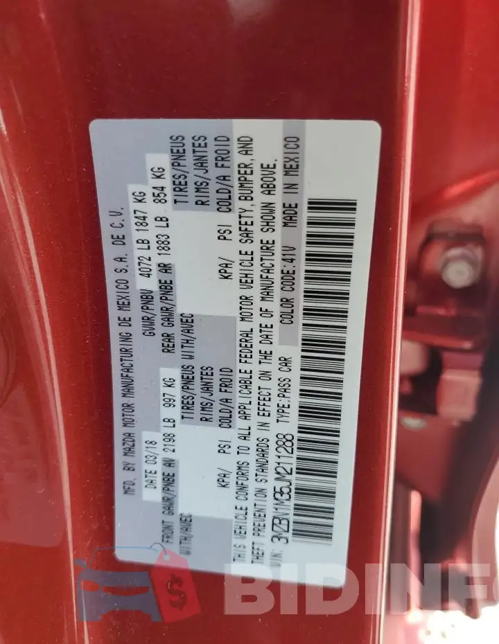 3MZBN1M35JM211288 Photo# 12