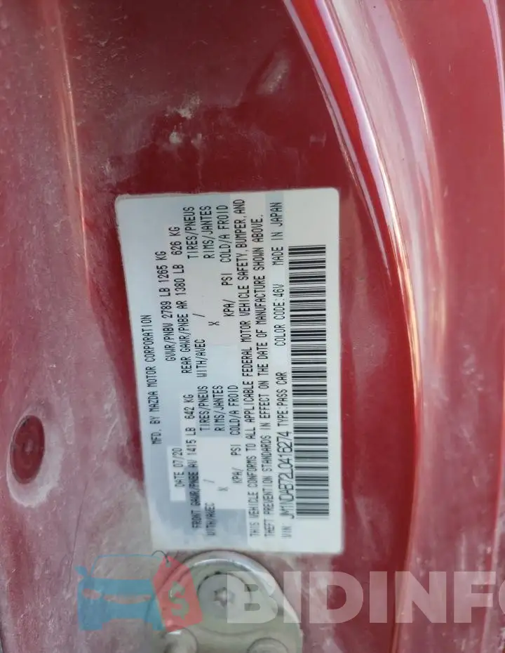 JM1NDAB72L0416274 Photo# 12