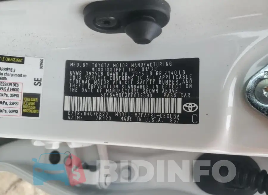 5YFB4MDE3PP012590 Photo# 13