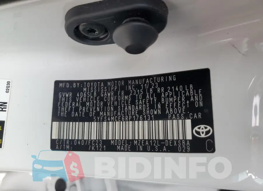 5YFS4MCE6RP176131 Photo# 12
