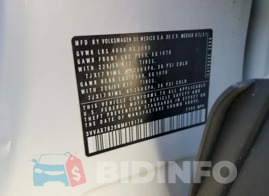 3VVAX7B29NM019174 Photo# 13