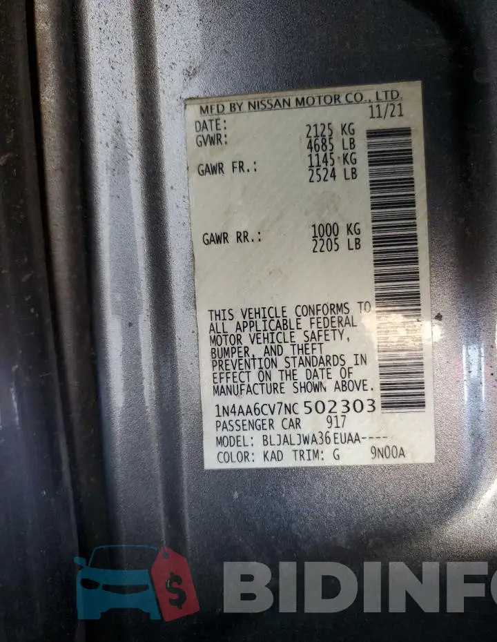 1N4AA6CV7NC502303 Photo# 12