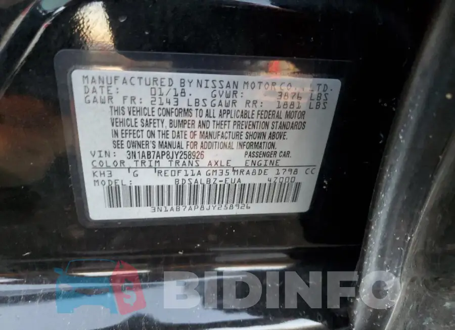 3N1AB7AP8JY258926 Photo# 12