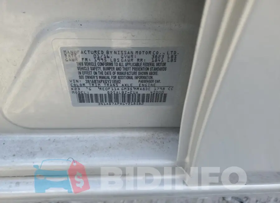 3N1AB7APXGY218582 Photo# 12