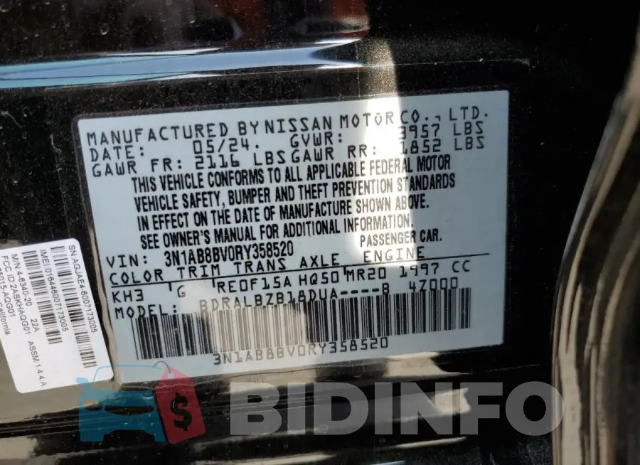 3N1AB8BV0RY358520 Photo# 13