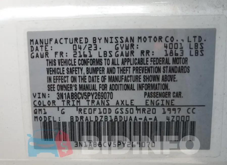 3N1AB8CV5PY269070 Photo# 12