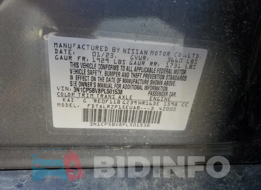 3N1CP5BV8PL501538 Photo# 12
