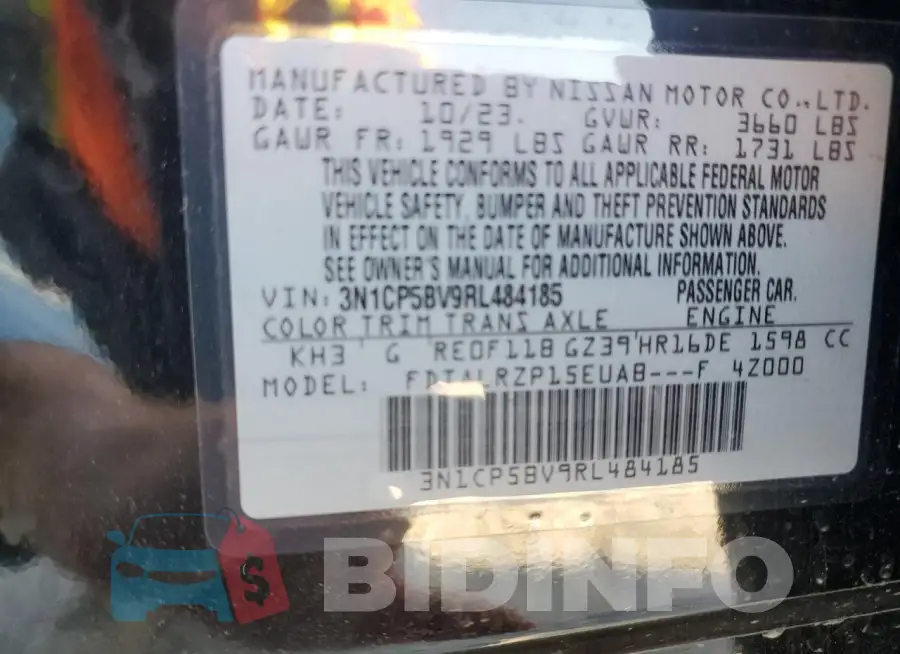3N1CP5BV9RL484185 Photo# 12