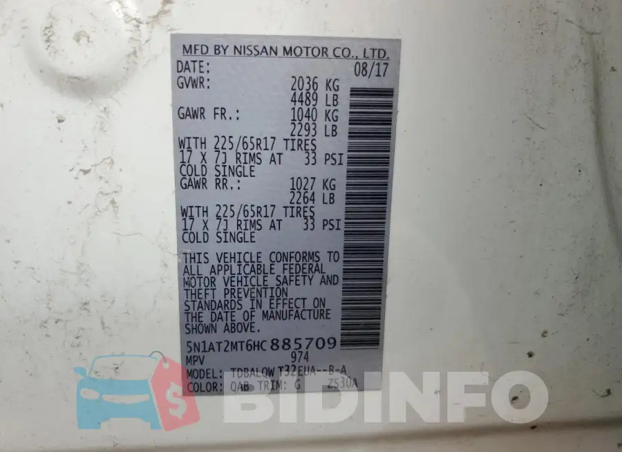 5N1AT2MT6HC885709 Photo# 14