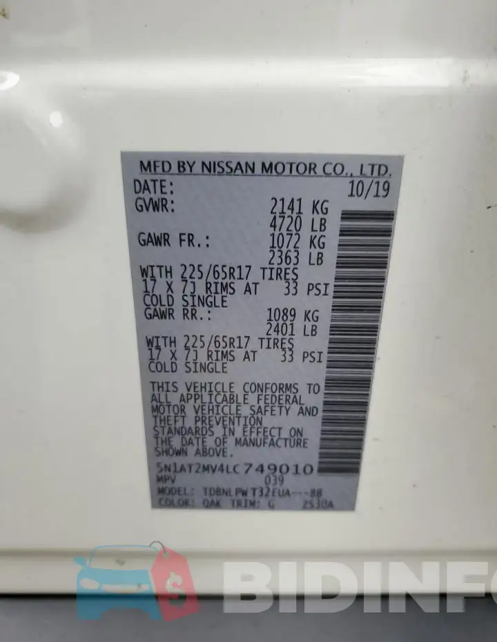 5N1AT2MV4LC749010 Photo# 13