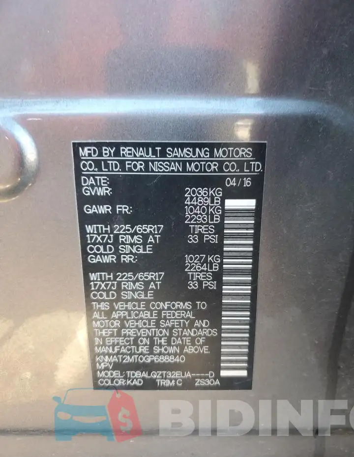 KNMAT2MT0GP688840 Photo# 13