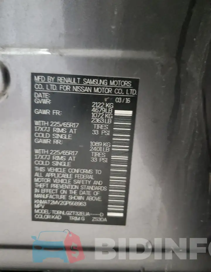 KNMAT2MV2GP668963 Photo# 13