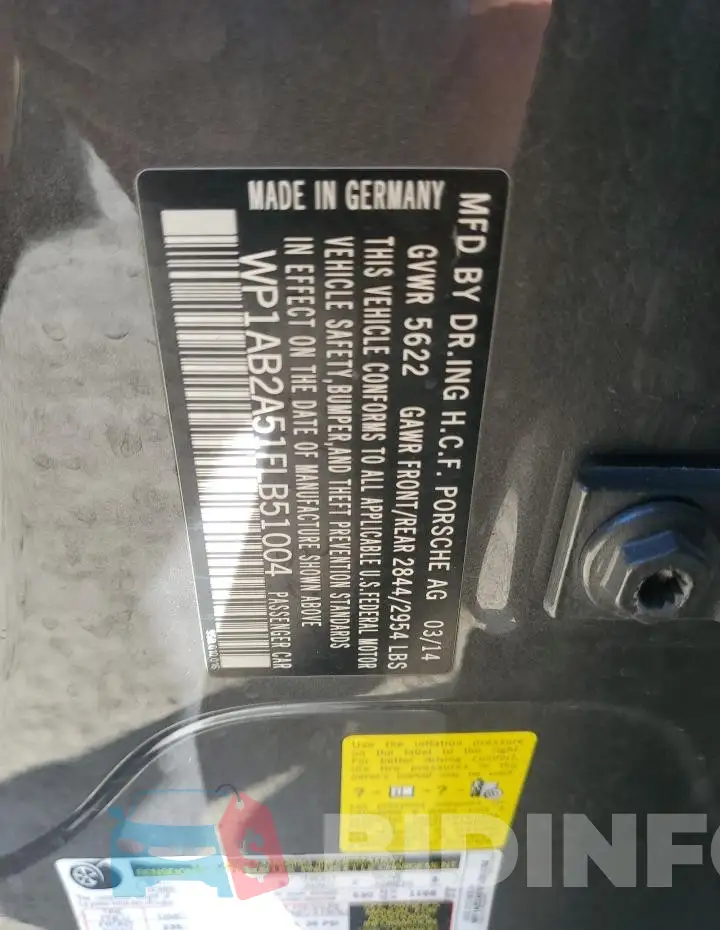 WP1AB2A51FLB51004 Photo# 13