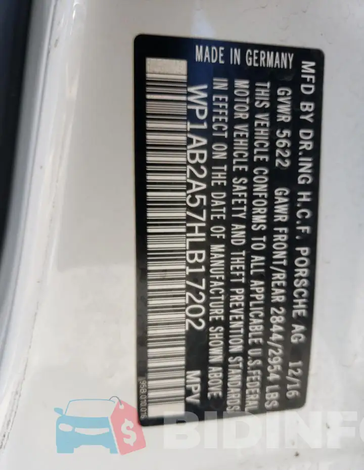 WP1AB2A57HLB17202 Photo# 13
