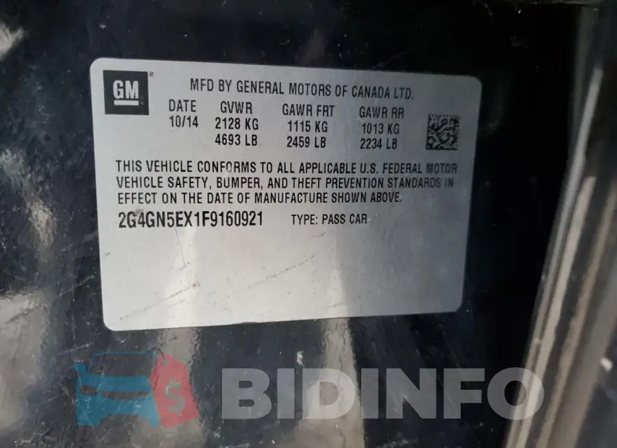 2G4GN5EX1F9160921 Photo# 12