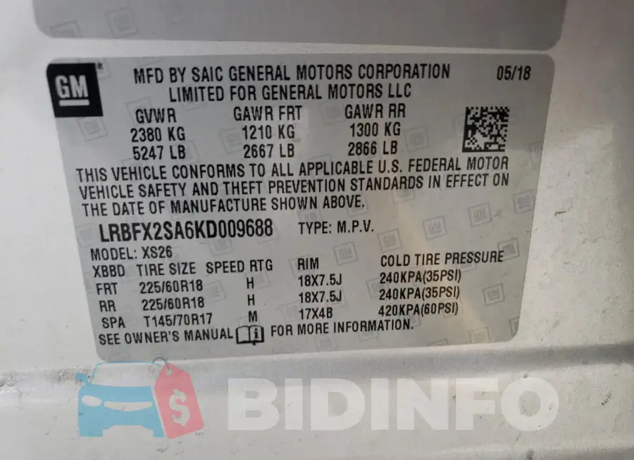 LRBFX2SA6KD009688 Photo# 13