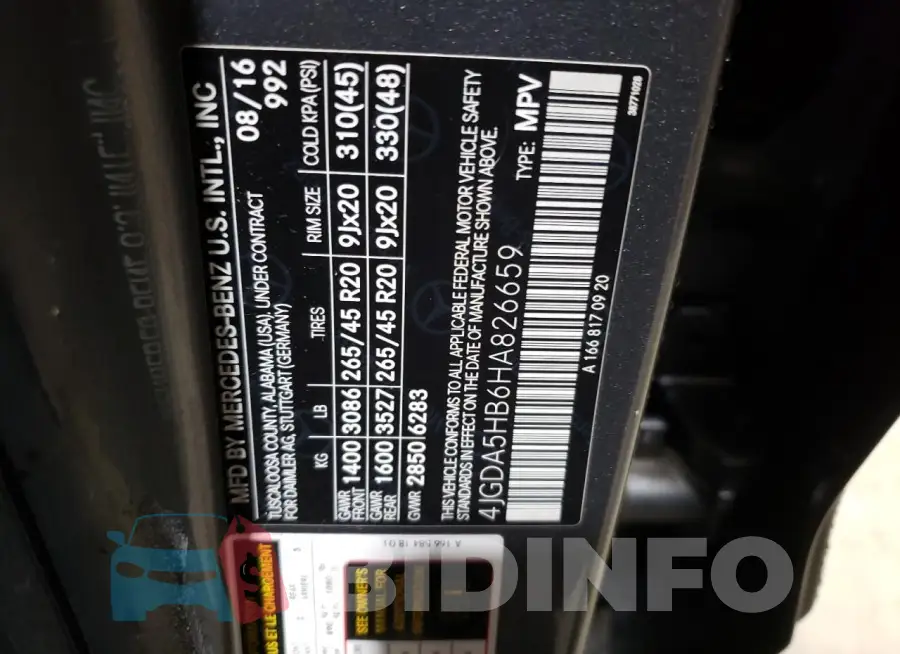4JGDA5HB6HA826659 Photo# 13