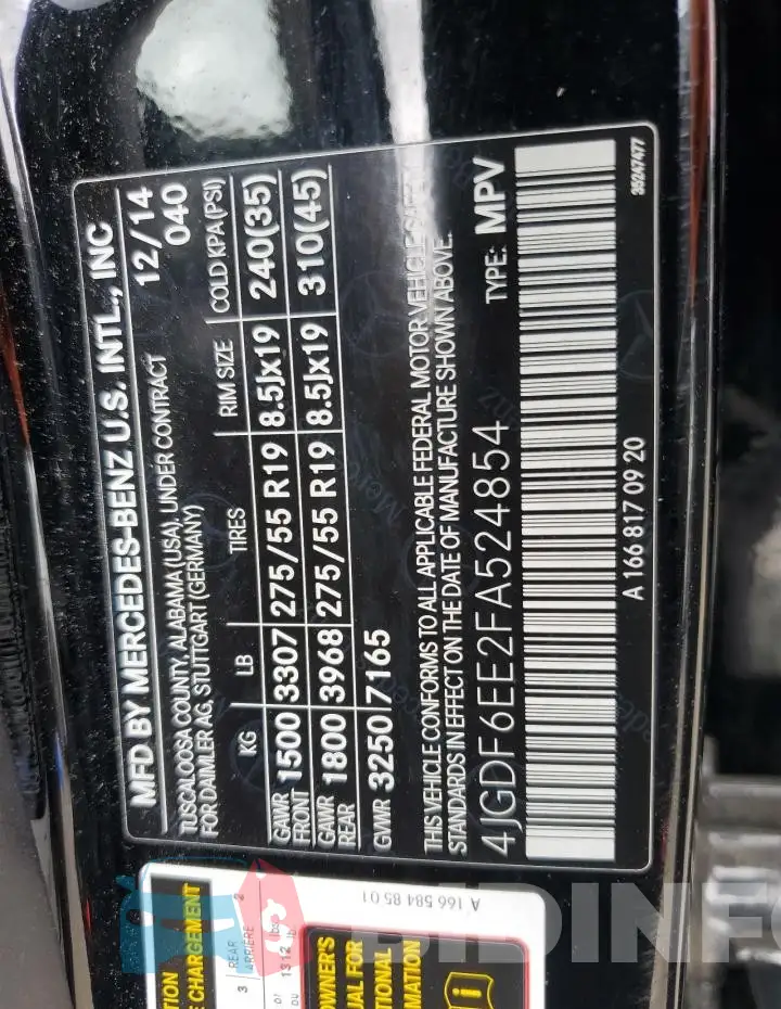 4JGDF6EE2FA524854 Photo# 13