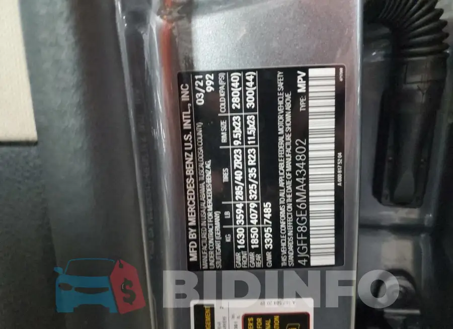 4JGFF8GE6MA434802 Photo# 13