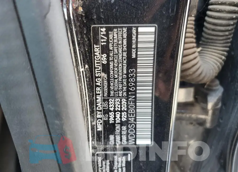 WDDSJ4EB0FN169833 Photo# 12