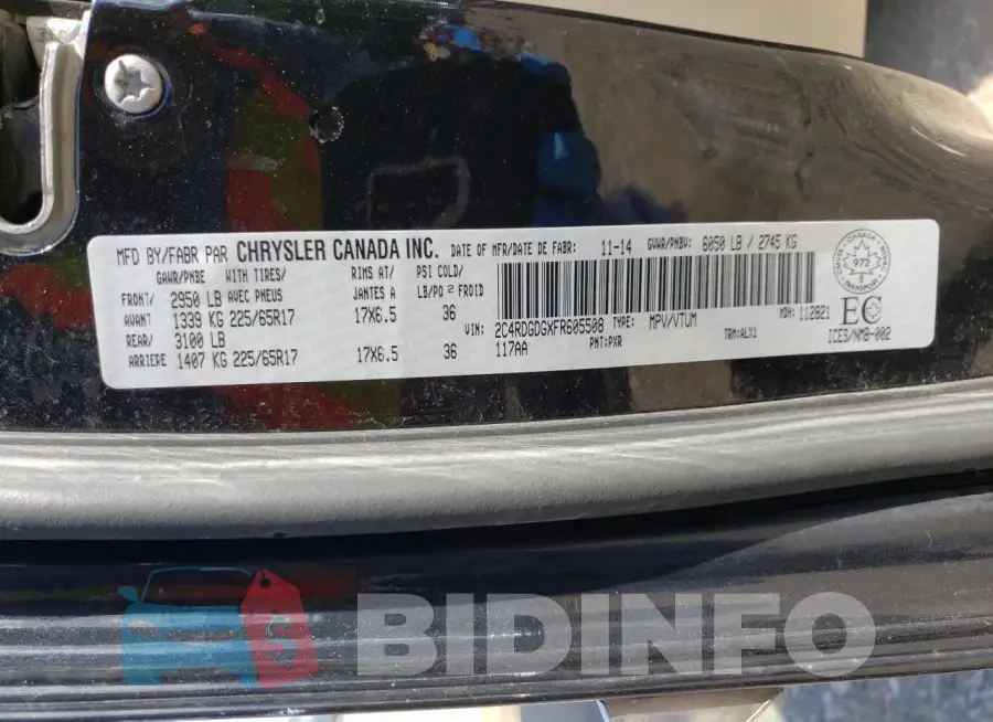 2C4RDGDGXFR605508 Photo# 13