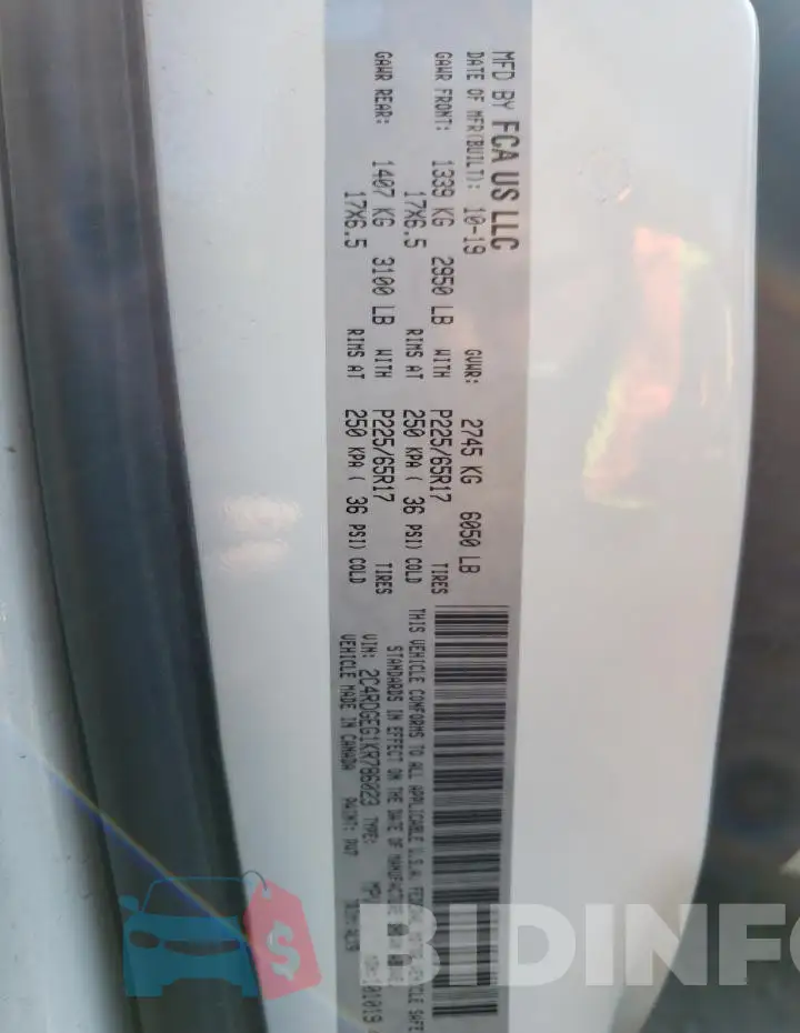 2C4RDGEG1KR786023 Photo# 13