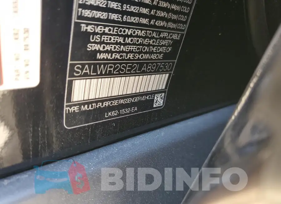 SALWR2SE2LA897530 Photo# 13