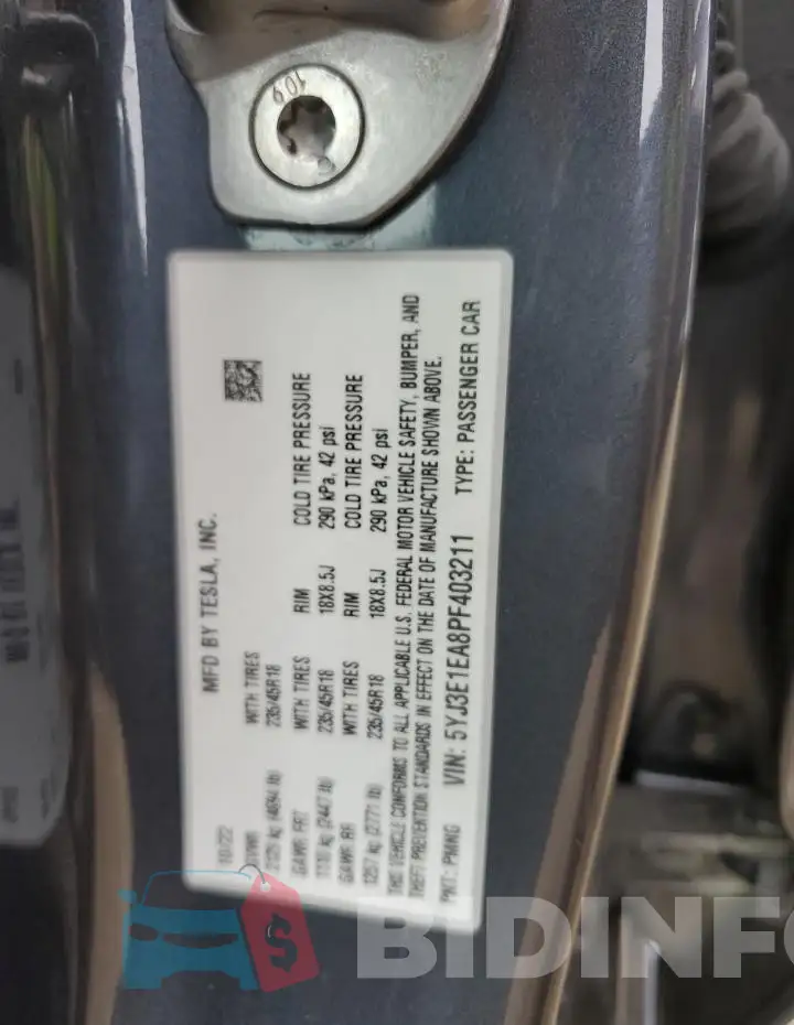 5YJ3E1EA8PF403211 Photo# 12