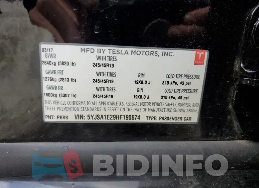 5YJSA1E29HF190674 Photo# 12