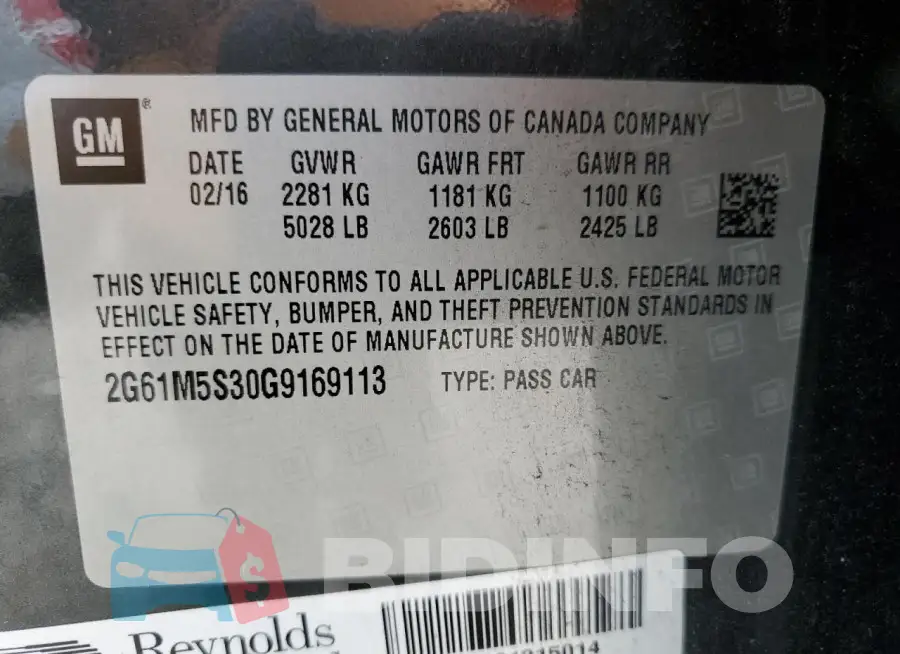 2G61M5S30G9169113 Photo# 13