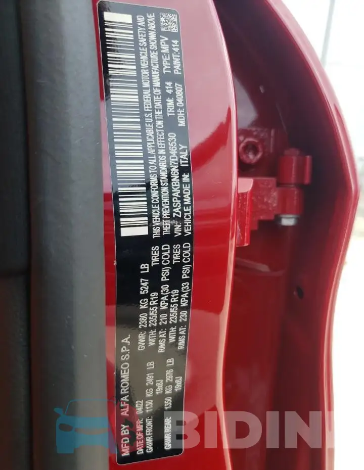 ZASPAKBN6N7D46530 Photo# 13