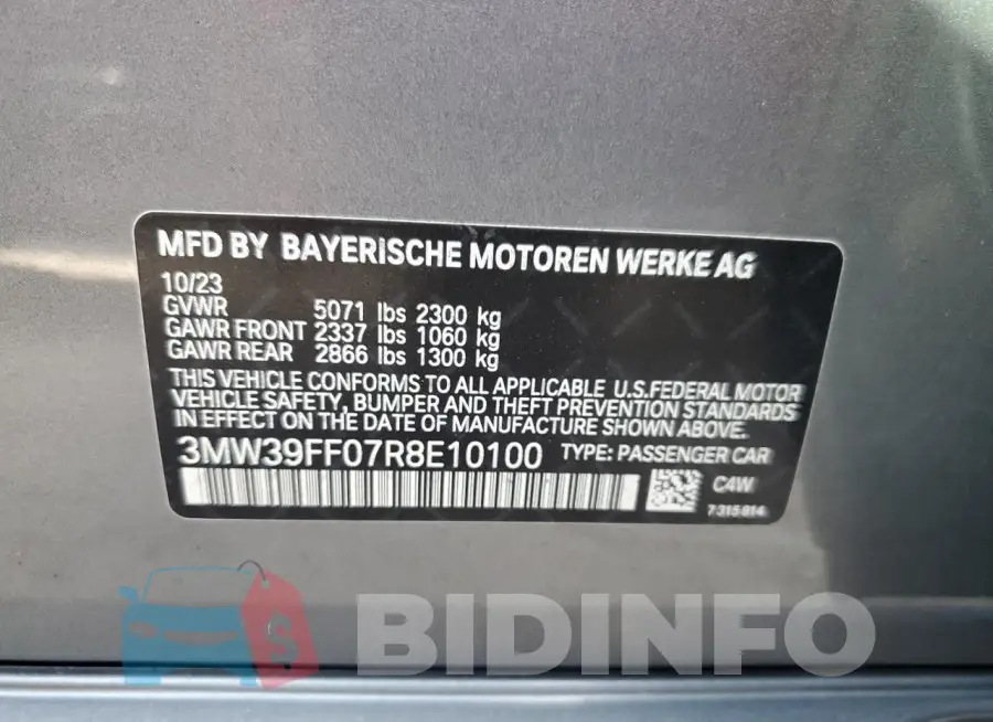 3MW39FF07R8E10100 Photo# 13