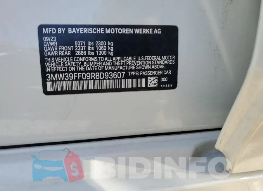 3MW39FF09R8D93607 Photo# 12